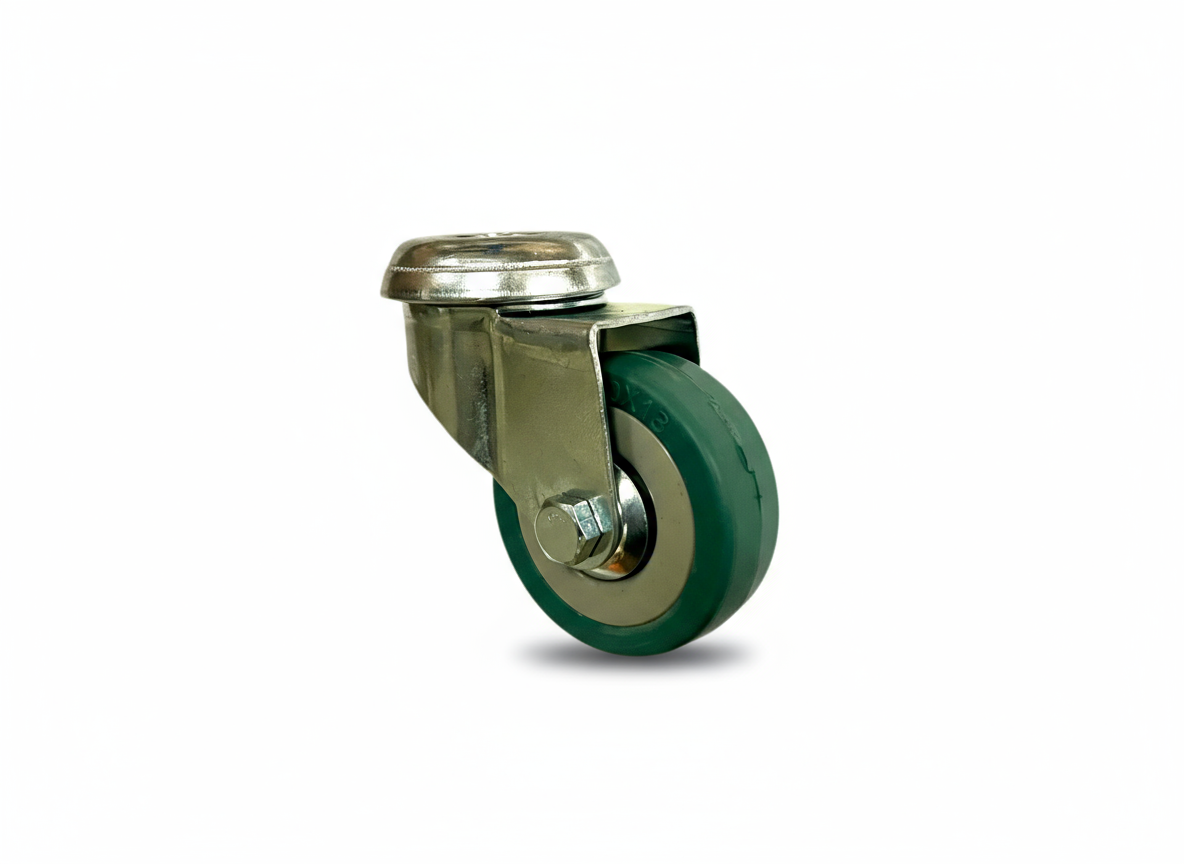 50mm Grey Rubber Tyre Bolt Hole Castor