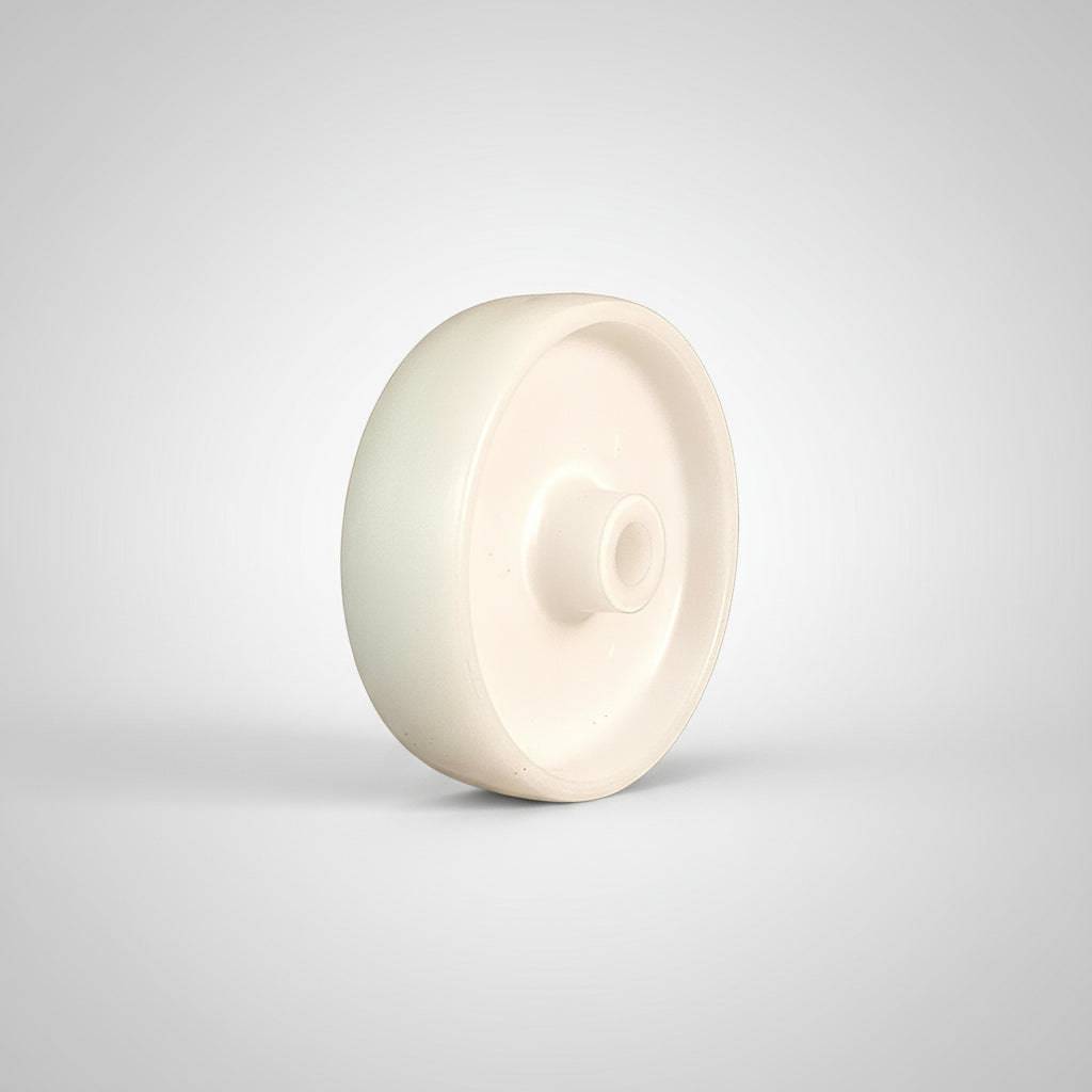 125mm White Polypropylene Wheel