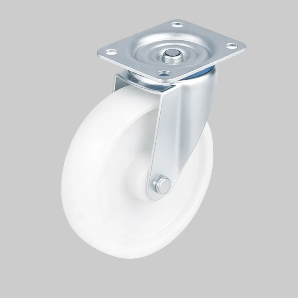 100mm Nylon Wheel Plate Fitted Swivel Castor