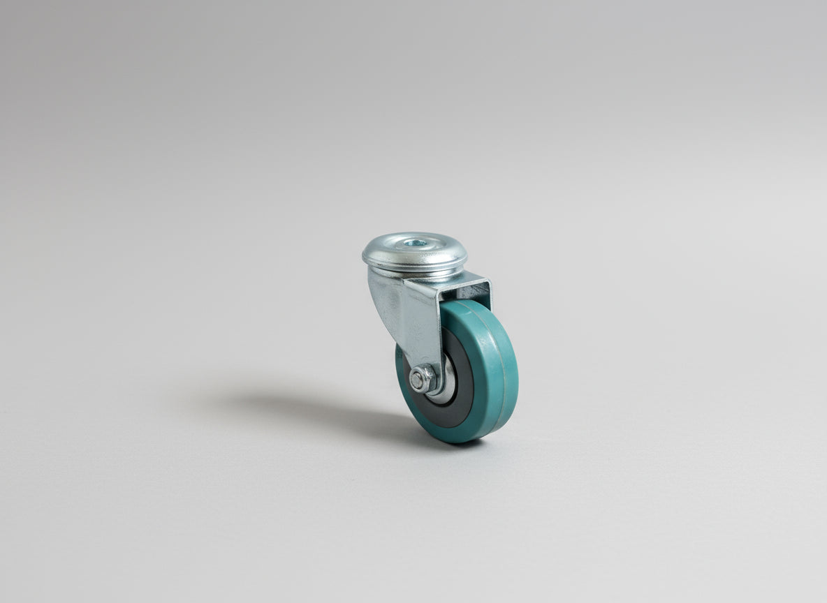 50mm Grey Rubber Tyre Bolt Hole Castor
