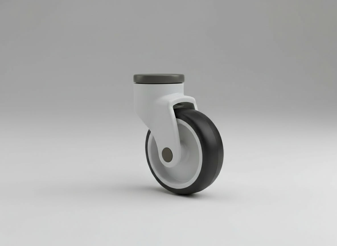 100mm Nylon Body Bolt Hole Castor Grey