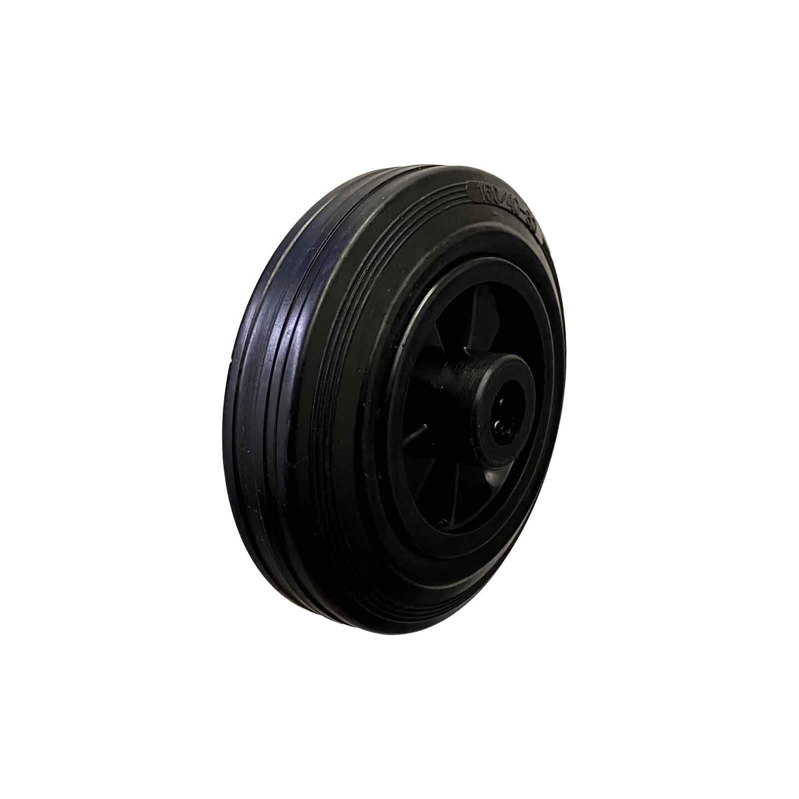 160mm Black Rubber Tyre Roller Bearing Wheel