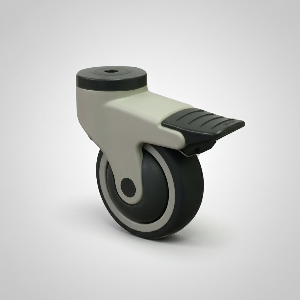 100mm Nylon Body Braked Bolt Hole Castor