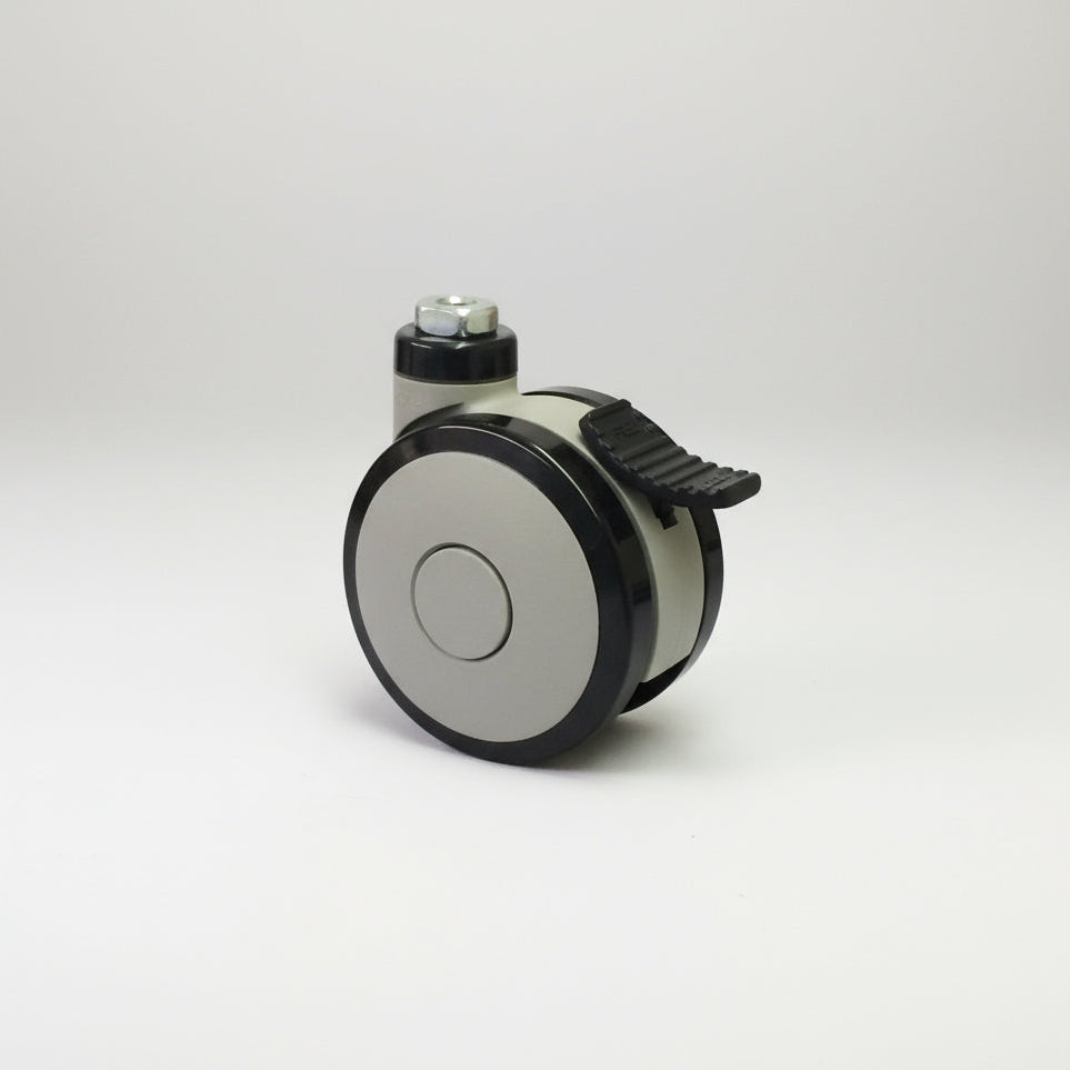 100mm Twin Wheel Braked Bolt Hole Castor