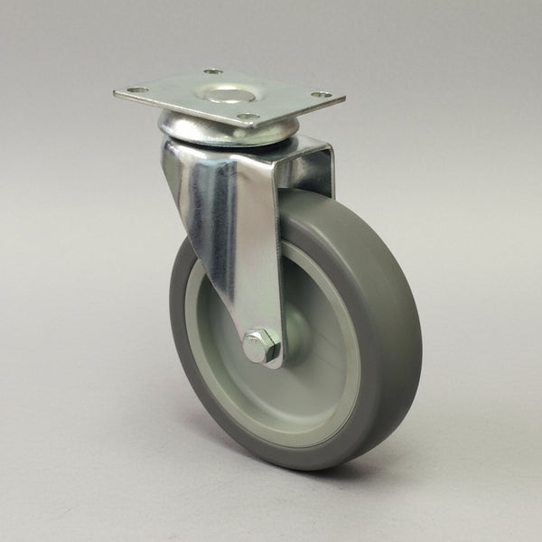 Swivel castor that rotates through 360 degrees