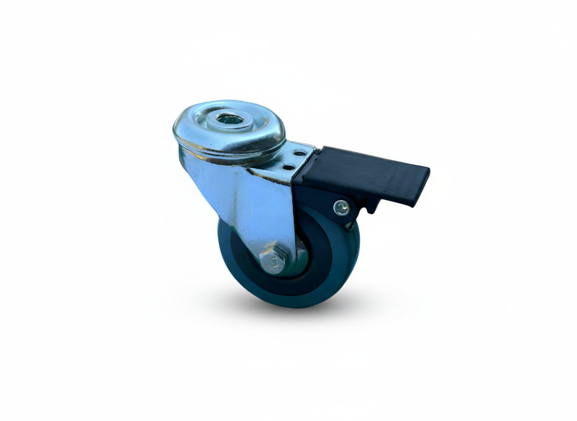 50mm Bolt Hole Braked Castor M8