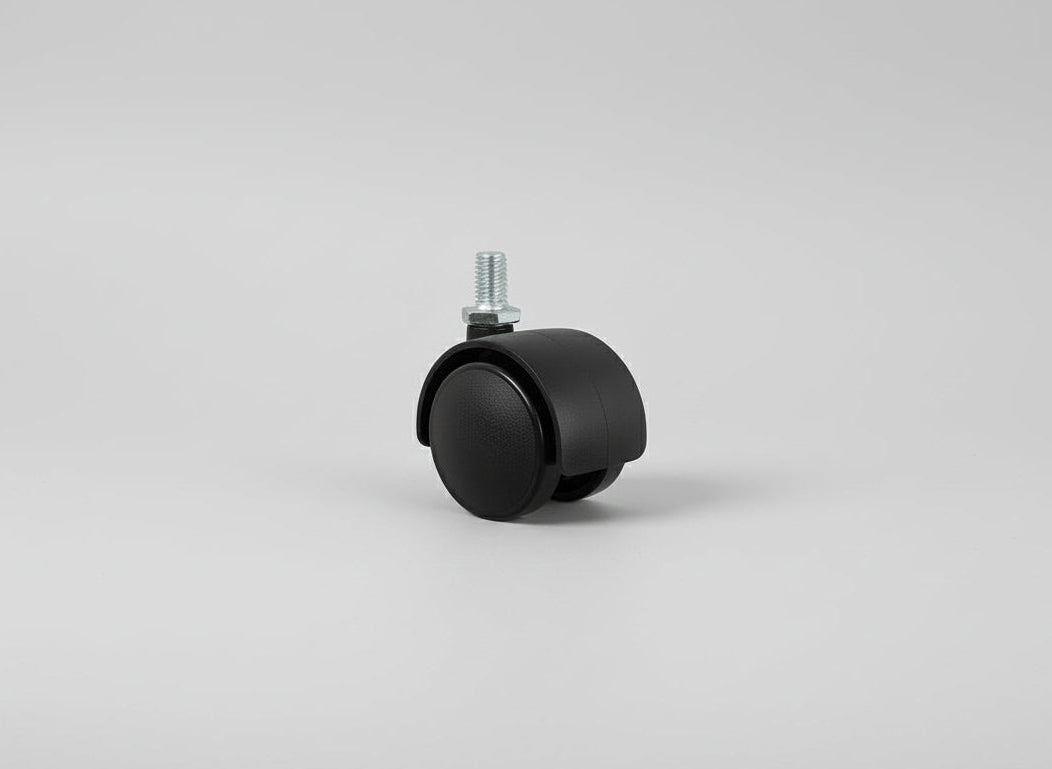 40mm Twin Wheel Threaded Stem Castor