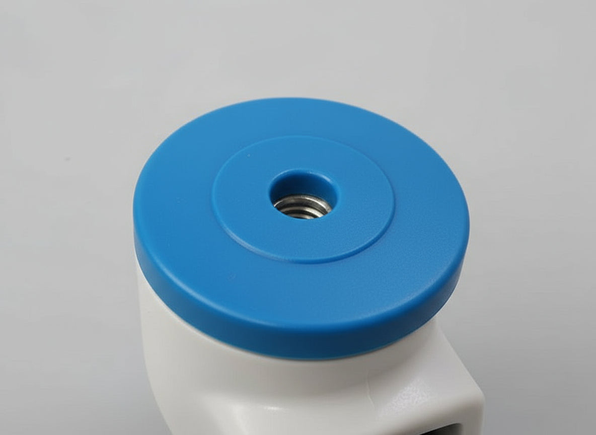 100mm Nylon Body Bolt Hole Castor Blue