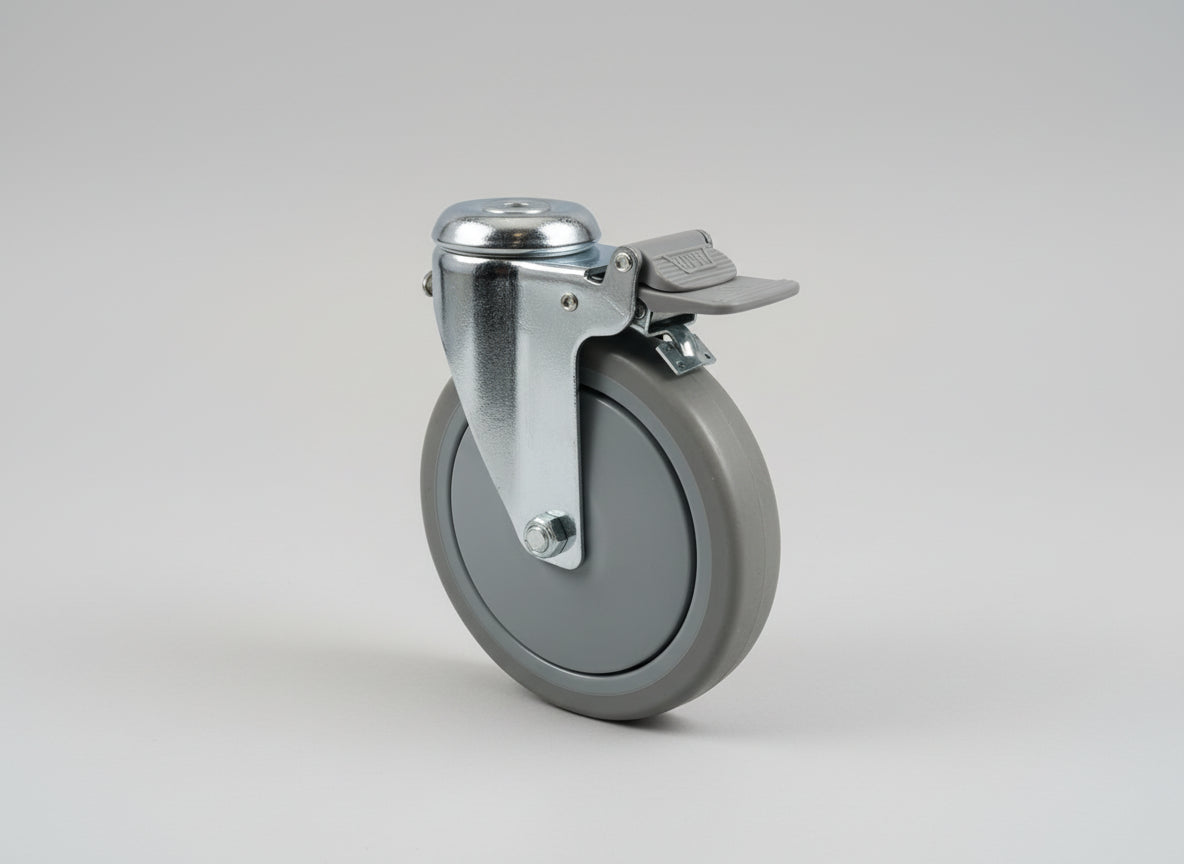 150mm Chrome Braked Castor Precision Bearing