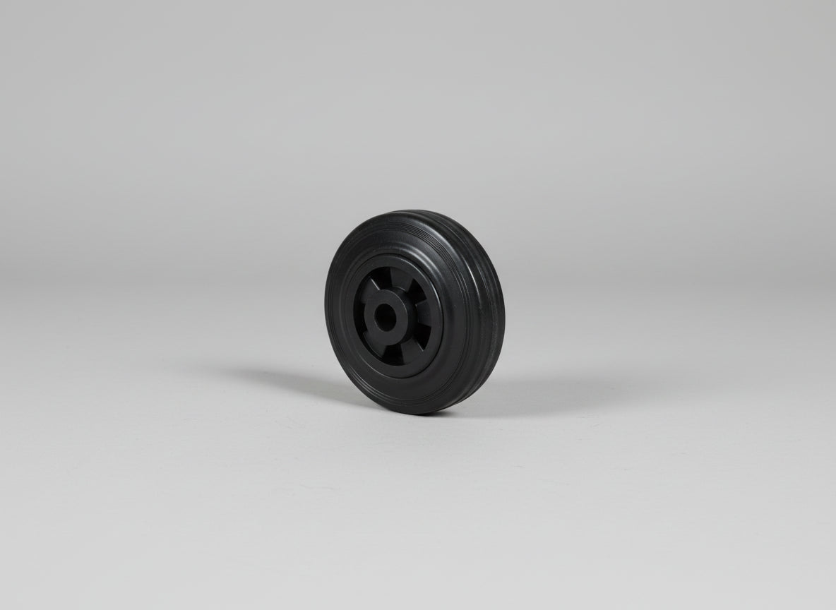 125mm Black Rubber Tyre 15mm Roller Bearing Wheel